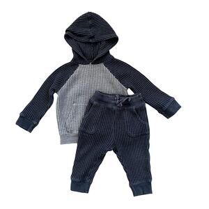 Cat & Jack 2-piece waffle sweatshirt and jogger pants set in Gray 18M